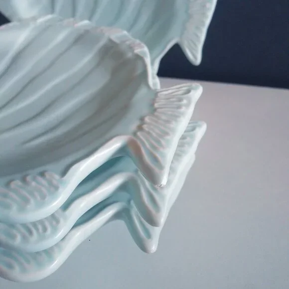 Mud Pie Fish Plates 5.5 inch Set of 4 Charcuterie Tapas Lot - Picture 5 of 10